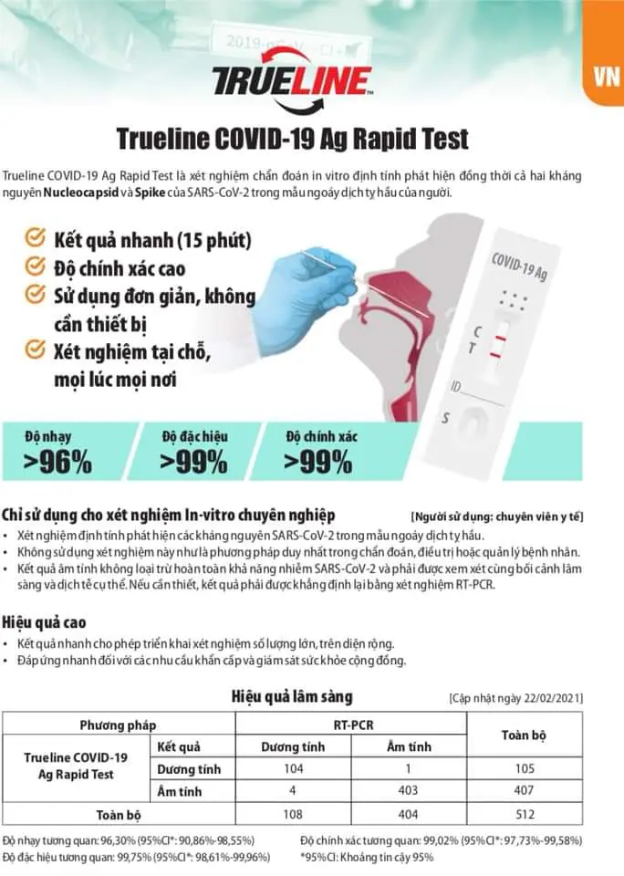Test nhanh Covid-19 TrueLine